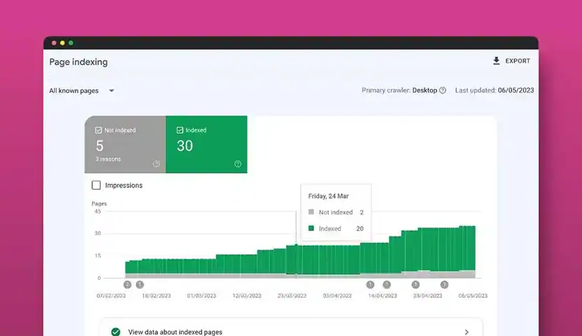 حل مشاكل الفهرسة في search console
