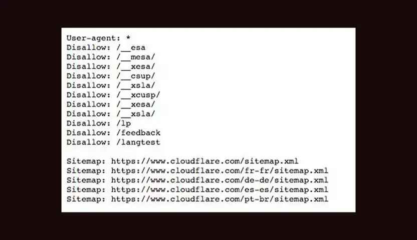 كيف يبدو ملف robots.txt؟